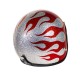 CASCO 70S SUPERFLAKES COLLECTION Flames Silver & Red