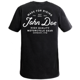 JOHN DOE JD LETTERING BLACK T-SHIRT