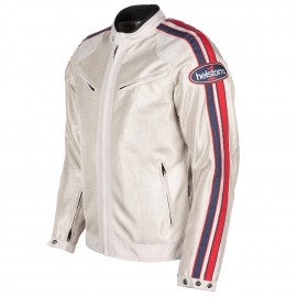 HELSTONS PACE AIR MESH SILVER AND RED JACKET