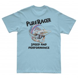 CAMISETA PURERACER MX HELMET LIGHT BLUE