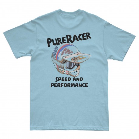 PURERACER MX HELMET LIGHT BLUE T-SHIRT