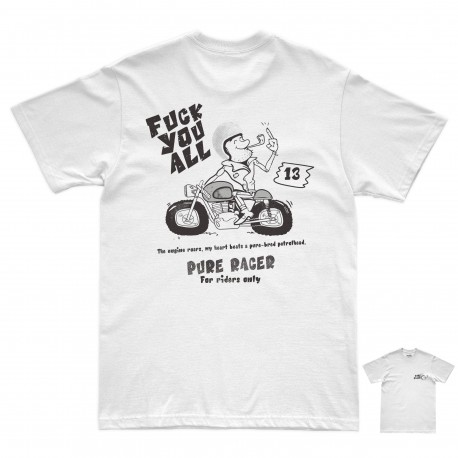 CAMISETA PURERACER FUCK YOU ALL WHITE