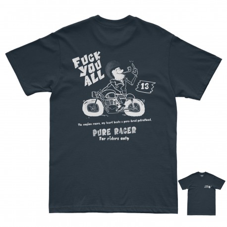 PURERACER FUCK YOU ALL GREY INK T-SHIRT