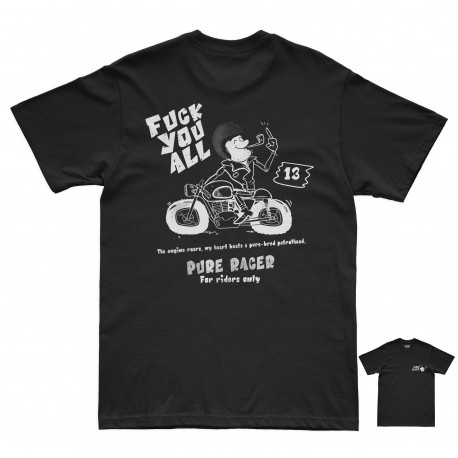 CAMISETA PURERACER FUCK YOU ALL BLACK