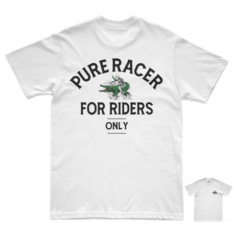 CAMISETA PURERACER CROCODILE WHITE