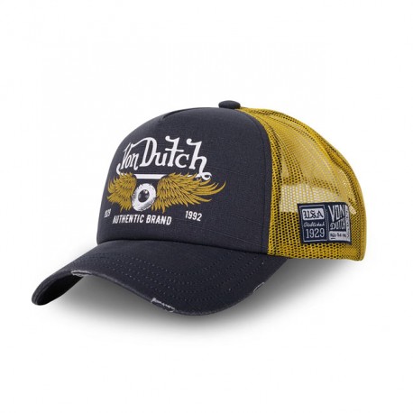 GORRA VON DUTCH HERITAGE-TRUCKER CREW CAP FLYING EYE DENIM/SAND