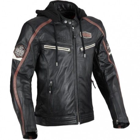 CHAQUETA DIFI DETROIT 2 BLACK-BROWN