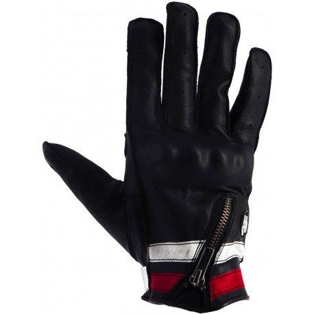 GUANTES HELSTONS ZIPER BLACK RED