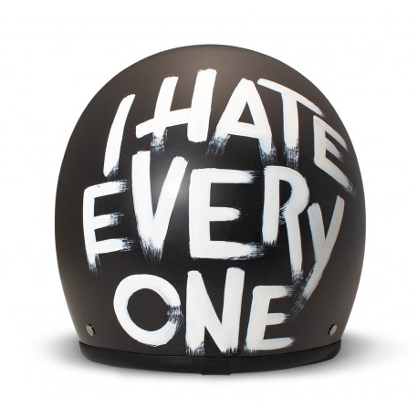 DMD RETRO I HATE EVERYONE MATT HELMET