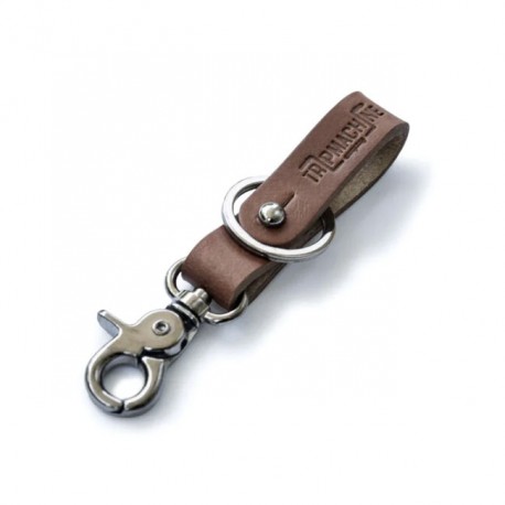 TRIP MACHINE KEY FOB TAN WITH METALLIC BLACK