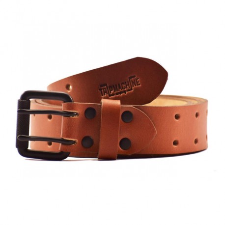 CINTURON TRIP MACHINE BELT DOUBLE PIN TAN