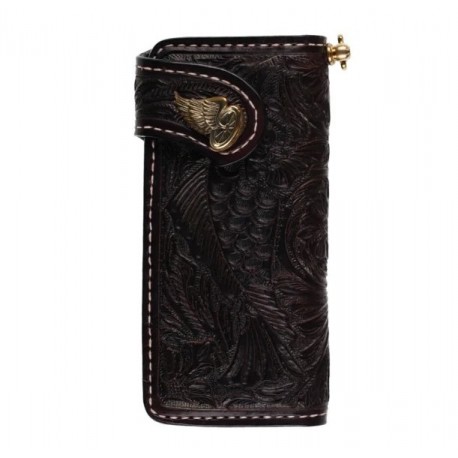 CARTERA 70S Wallet CARPA Long Engraved Black