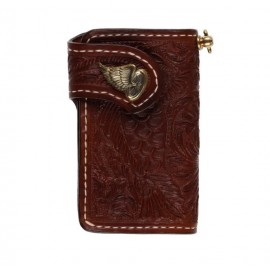 70S Brown Engraved Small CARPA Wallet