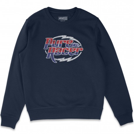 SUDADERA PURERACER RACING LOGO BASIC BLUE NAVY