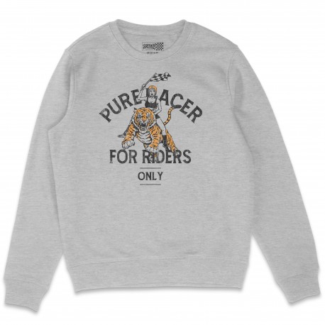 PURERACER WILL SPEED HEATHER GREY SWEATSHIRT