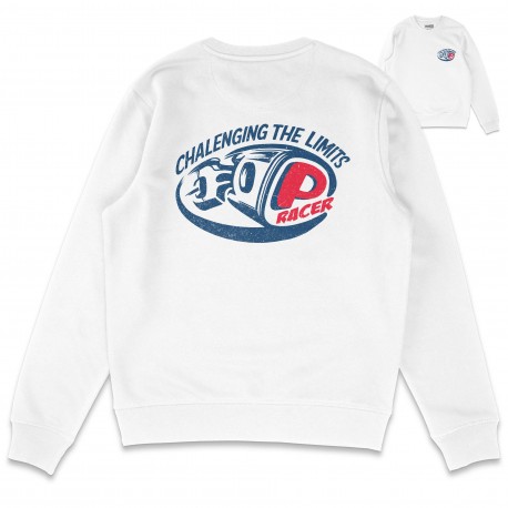 PURERACER CHALLENGING THE LIMITS WHITE SWEATSHIRT