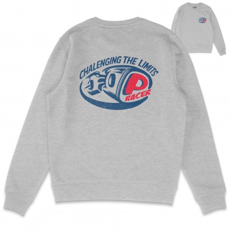 SUDADERA PURERACER CHALLENGING THE LIMITS GREY HEATHER