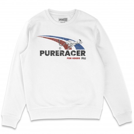 PURERACER MAXIMUM SPEED WHITE SWEATSHIRT