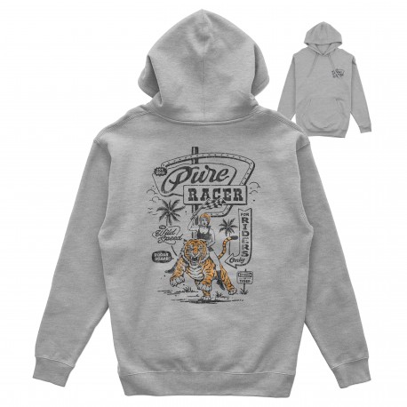 PURERACER WILL SPEED HEATHER GREY HOODIE