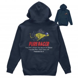 PURERACER MAXIMUM SPEED BLUE NAVY HOODIE