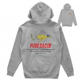 SUDADERA CAPUCHA PURERACER MAXIMUM SPEED HEATHER GREY