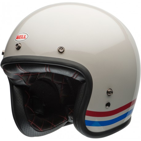 Casco Bell custom 500 Stripes Blanco