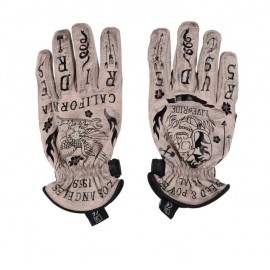 GUANTES 70s RUDE RIDERS TATTOO WHITE