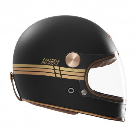 EXKLUSIV DUKE 2 BLACK MATT GOLD HELMET