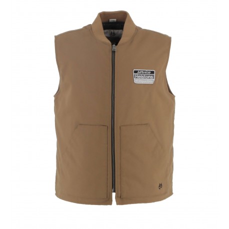 HELSTONS RAILWAIL BROWN VEST