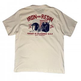 CAMISETA IRON AND RESIN SHOP BENCH POCKET POCKET NATURAL