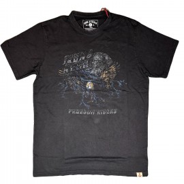 IRON AND RESIN METAL EAGLE BLACK TEE