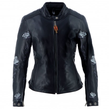 HELSTONS ROSA LEATHER BLACK JACKET