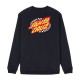 Santa Cruz Oval Check Flame sweatshirt black