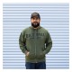 Biltwell Stencip zip hoodie green