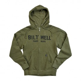 Biltwell Stencip zip hoodie green