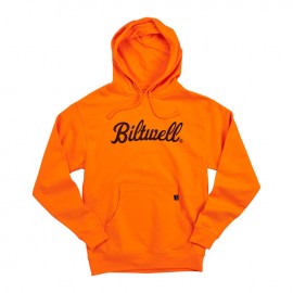 Biltwell Script pullover hoodie hi-vis orange