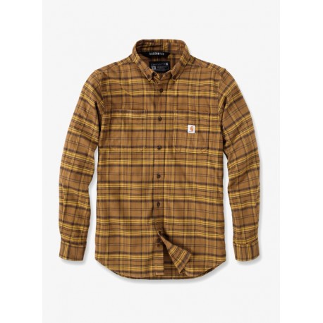 CAMISA Carhartt Flannel plaid shirt oak brown