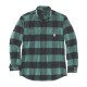 Carhartt Flannel plaid shirt slate green