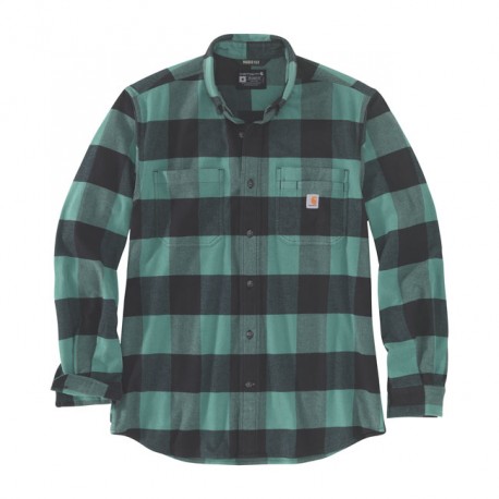 CAMISA Carhartt Flannel plaid shirt slate green