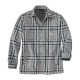 Carhartt Sherpa lined flannel plaid shirt asphalt