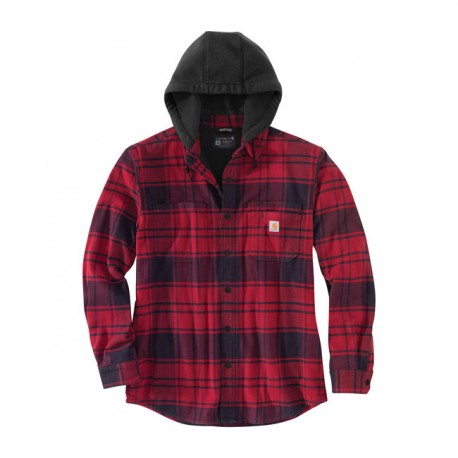 CAMISA Carhartt Flannel hooded shirt oxblood