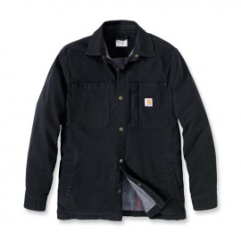 CAMISA Carhartt Fleece Lined denim shirt jac dark khaki