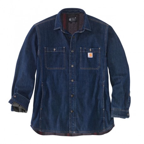 CAMISA Carhartt Denim Fleece lined shirt glacier