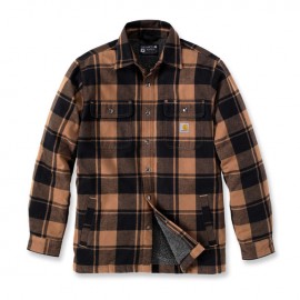 Carhartt Flannel Sherpa-Lined shirt brown