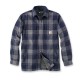 Carhartt Flannel Sherpa-lined shirt navy