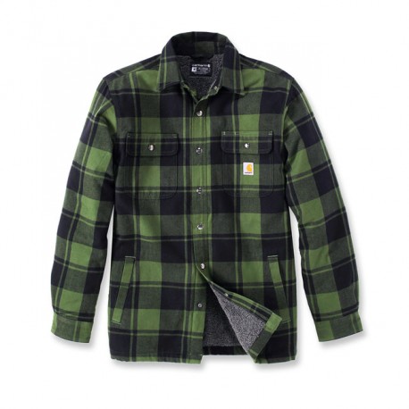 Carhartt Flannel Sherpa-lined shirt navy