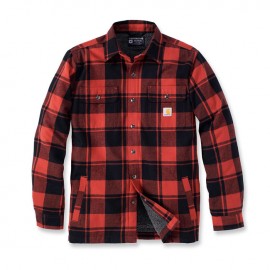 CAMISA Carhartt Flannel Sherpa-Lined shirt red ochre