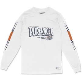 PURERACER ROAD TO SUCCESS WHITE LONG SLEEVE TEE