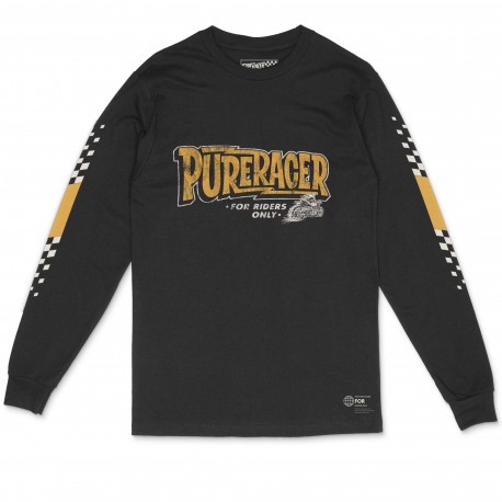 PURERACER ROAD TO SUCCESS BLACK LONG SLEEVE TEE