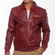 CHAQUETA CLASSIC LEGEND MOTORS STEVE MCQUEEN VIRGIL RED DARK